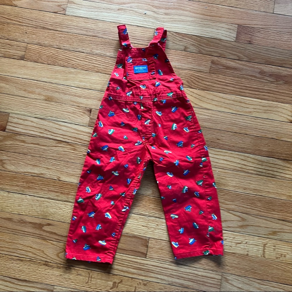 🇺🇸🛳Oshkosh Vintage Toddler Made in the USA Boat Overalls🛳🇺🇸